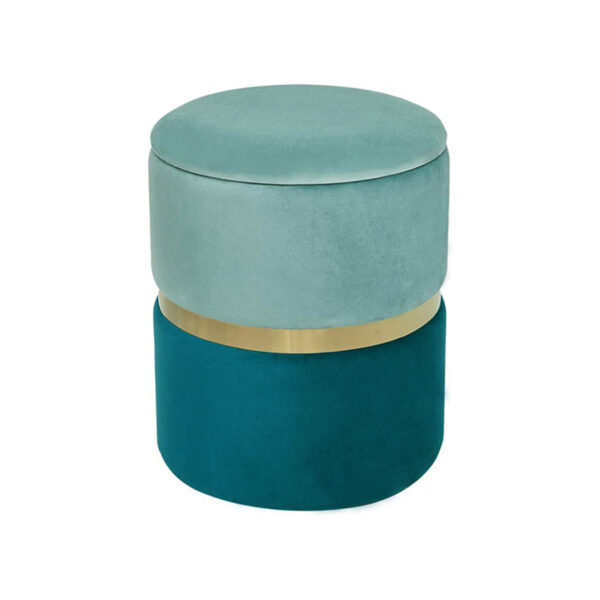 Pouf contenitore in velluto con coperchio - immagine 15