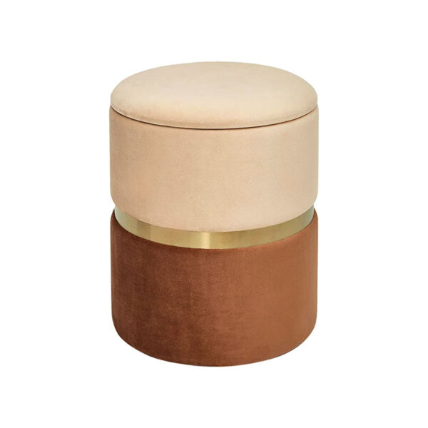 Pouf contenitore in velluto con coperchio - immagine 14