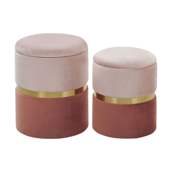 Pouf contenitore in velluto con coperchio - immagine 10