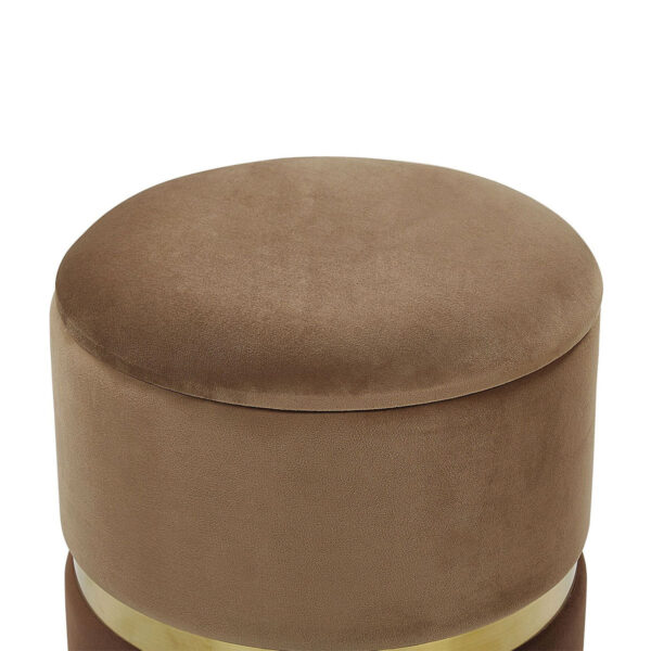 Pouf contenitore in velluto con coperchio - immagine 8