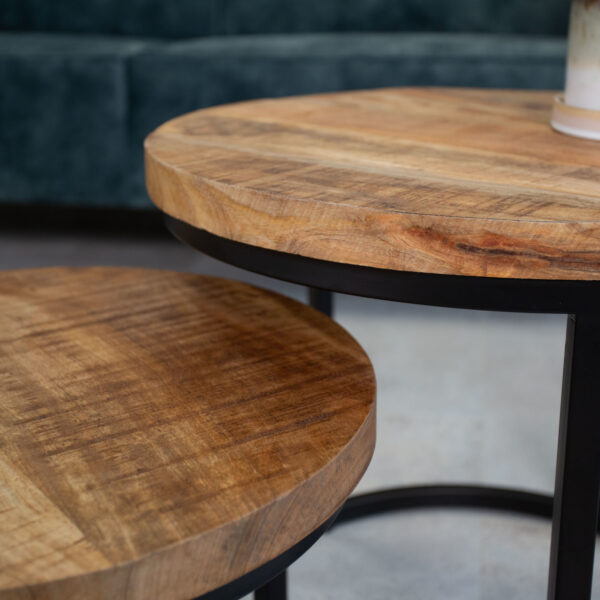 Set 2 tavolini da caffé in mango - immagine 6